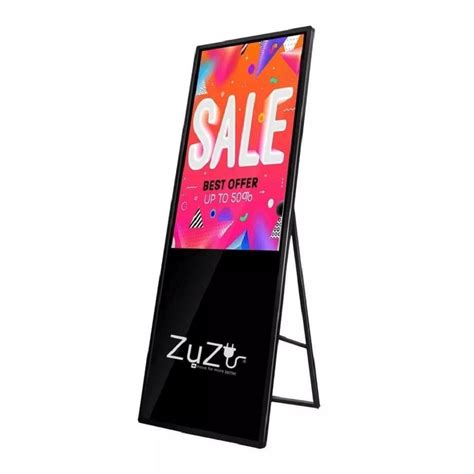 Stainless Steel Rectangle Zuzu Digital Signage Vertical Size Display Standee 32 Inch At Rs 18999