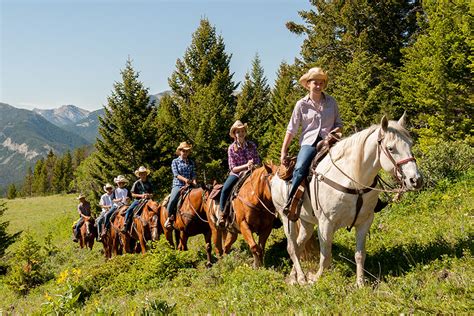 Yellowstone On Horseback Riding Montana Montana Vacations Sage Lodge