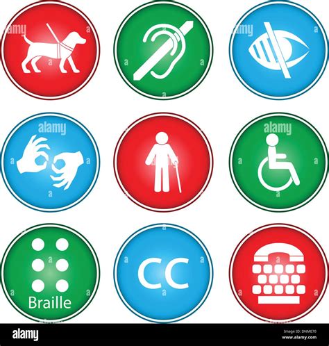 A Vector Illustration Of Accessibility Icon Sets Stock Vector Image