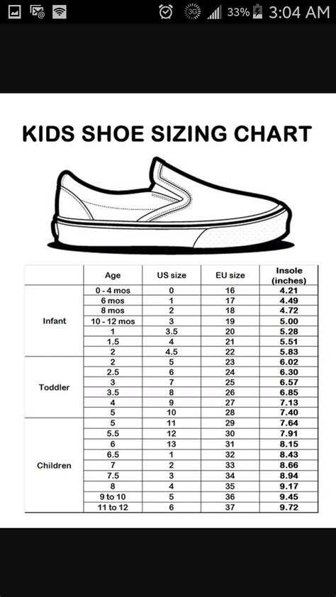 Baby Shoe Size Guide By Age Us Flag Cotton