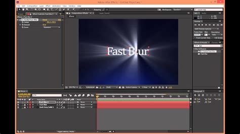 Fast Blur After Effects Italiano - [After Effects] 영화 속 VFX - 영화의 타이틀 샤인효과 (CC Radial Fast Blur) - YouTube