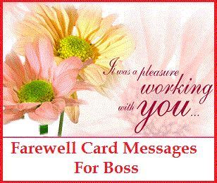 You have been working on an organization for a long and the boss is leaving to farewell wishes for boss. Sample Messages and Wishes! : What to write in a Farewell ...