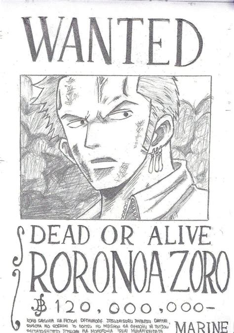 Wanted Zoro In 2023 Zoro One Piece Deviantart Wanted