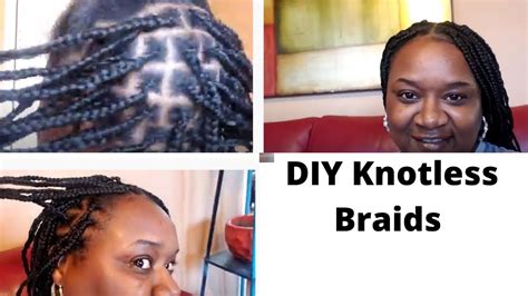 i did my own knotless braids for the first time youtube