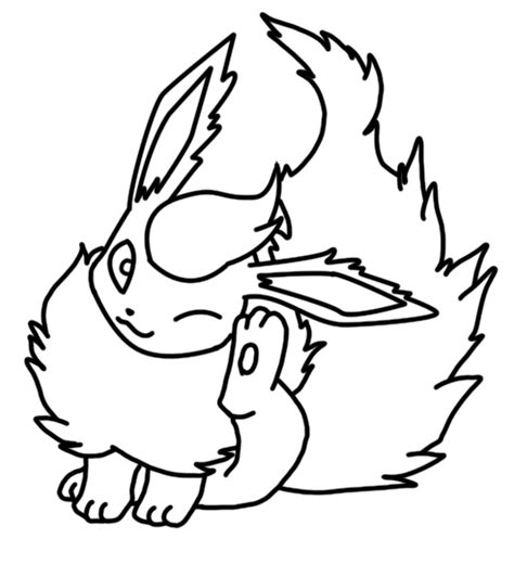 Flareon Coloring Page 3 By Bellatrixie White On Deviantart