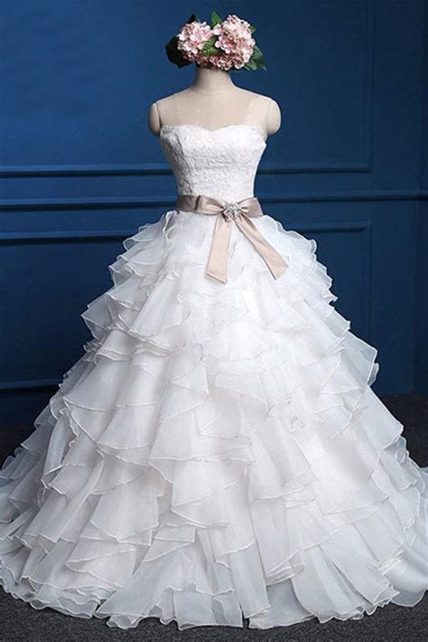 Affordable Chiffon Wedding Dresssweetheart Top Cute Lace