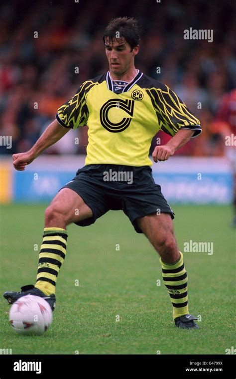 German Soccer Karl Heinz Riedle Borussia Dortmund Stock Photo Alamy