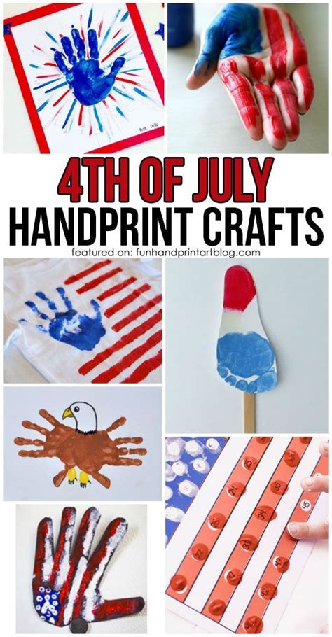4th Of July Kids Handprint Arts And Crafts Fourth Of July Crafts For