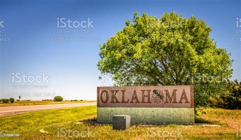 Welcome To Oklahoma Road Sign On I40 Stock Photo Download Image Now