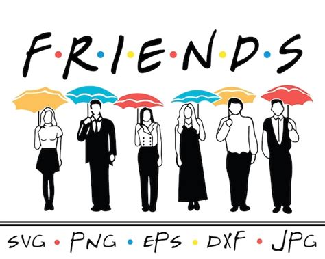 Friends Svg File Friends Characters Svg Cut File Tv Show Etsy