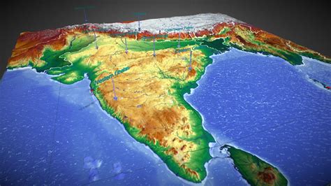 3d Model Of India Map United States Map