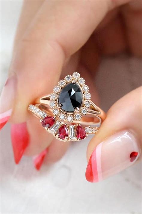 24 Unique Black Diamond Engagement Rings Oh So Perfect Proposal