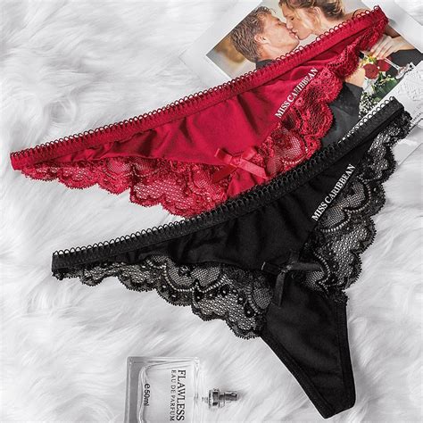 2021 Sexy Lace Panties Thong Women Low Waist Underpant Hollow Out G
