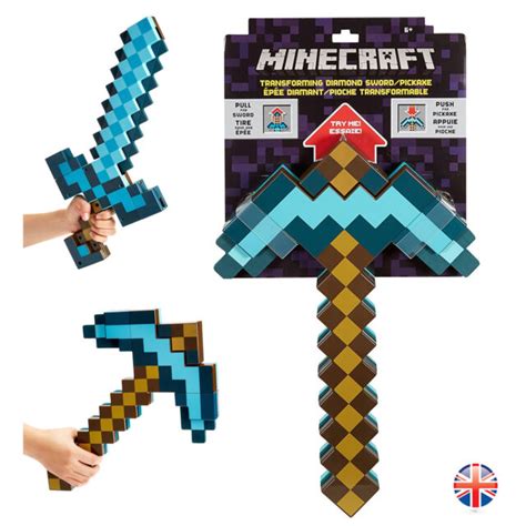 Mattel Minecraft Transforming Sword Pickaxe Toy Fcw14 For Sale Online
