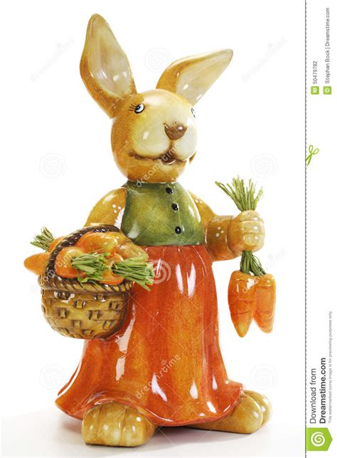Easter Bunny Holding Carrots Stock Photo Image Of Basket Hare 50479782