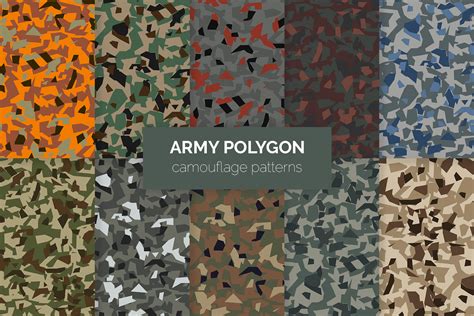 Army Polygon Camouflage Patterns Graphic By 3ydesign · Creative Fabrica