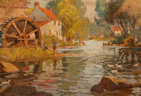 Early 20th Century Old Mill Oil Painting For Sale At 1stdibs