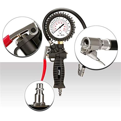 Tire Inflator With Pressure Gauge Air Chuck Compressor Accessories