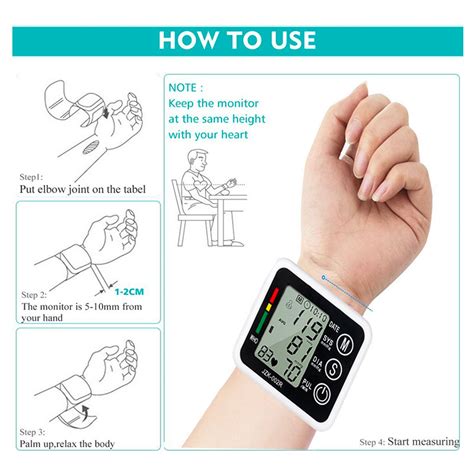 Portable Automatic Wrist Blood Pressure Monitor With Voice