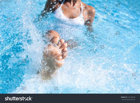 Womans Feet Swimming Pool Under Water Stock Photo Shutterstock