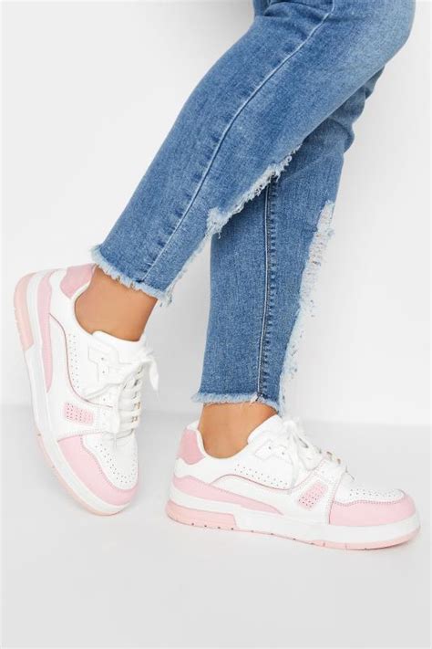Pink Chunky Trainers In Extra Wide Eee Fit Yours Clothing