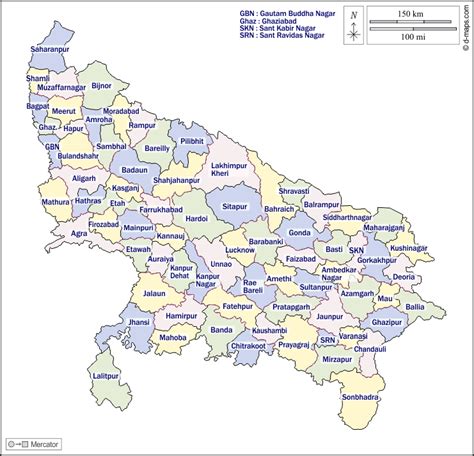 Uttar Pradesh Free Map Free Blank Map Free Outline Map Free Base Map