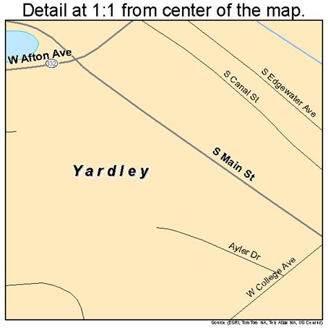 Yardley Pennsylvania Street Map 4286920
