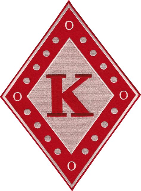 Kappa Alpha Psi Diamond Iron On Patch Redcream 105 Product