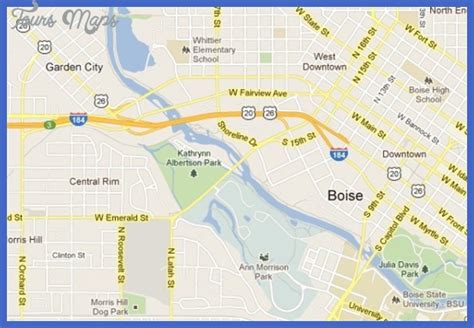 Map Of Downtown Boise World Map