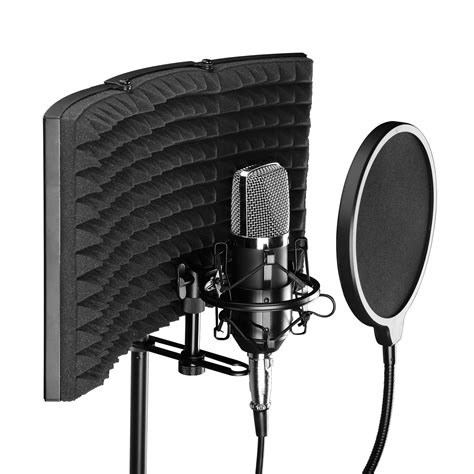 Studio Microphone Isolation Shield Soundproof Filter Vocal Recording