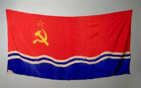 Original Soviet Union Red Flag Of The Latvian Ssr Communist Made In