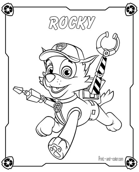 Paw Patrol Coloring Pages Print And