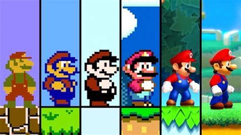 Evolution Of Mario In 2d Super Mario Games 1985 2022 Youtube