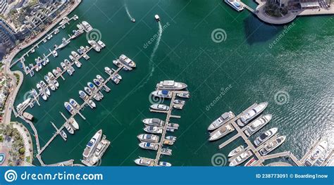 Dubai Marina And Harbour Luxury Wealth Travel With Boats Yacht In