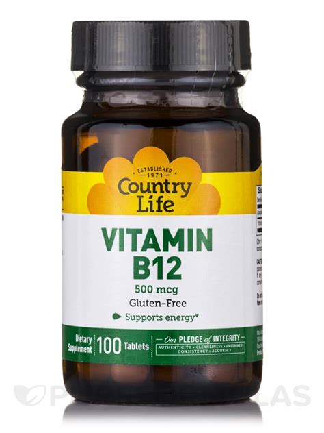 Vitamin B12 500 Mcg 100 Tablets