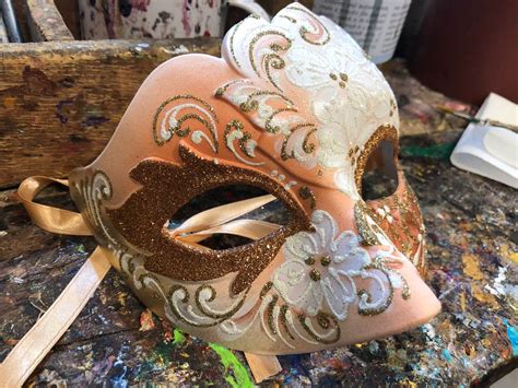 Venetian Carnival Mask Made And Decorated By Hand Venetian Etsy