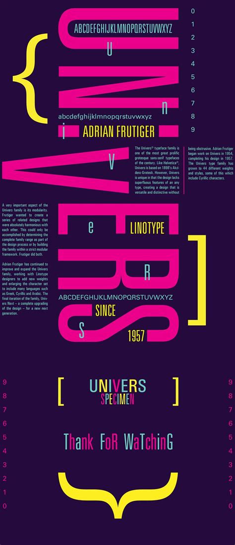 Adrian Frutiger Graphic Design Fun Typo Design Typeface Poster