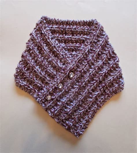 Related images for free knitting pattern neck warmer. Tweedy Knit Neck Warmer | AllFreeKnitting.com