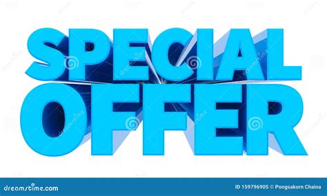 Special Offer Blue Word On White Background Illustration 3d Rendering