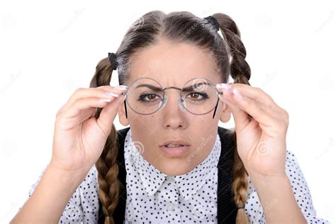 Nerd Woman Stock Image Image Of Caucasian Geek Business 44502569