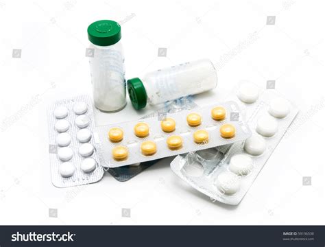 Different Medicines In Tablets Powder Packaging Stock Photo 59136538