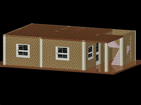 Civil Engineering Playground My First Autocad 3d House Design Just A