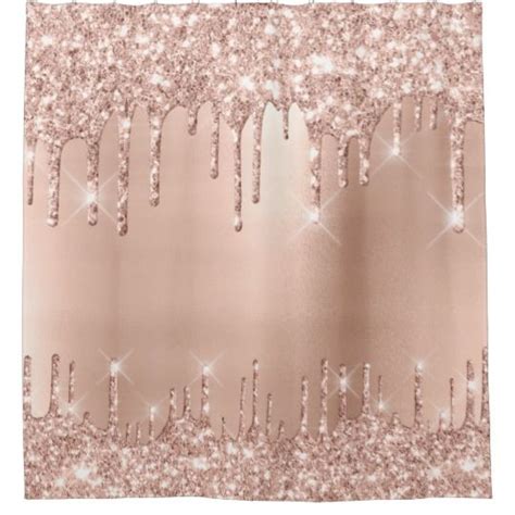 Perfect for wedding decor, party props, baby showers, scrapbooking, birthday invitations or web backgrounds. Sparkly Glitter Drips Pink Rose Gold Blush Glam Shower Curtain | Zazzle.com | Pink glitter ...