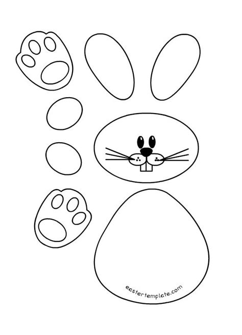 Article by simple mom project. Bunny Printable Template - Easter Template | Easter ...