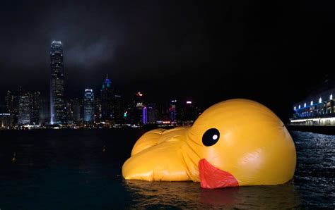 Giant Inflatable Rubber Duck Found Deflated In Hong Kong Harbour