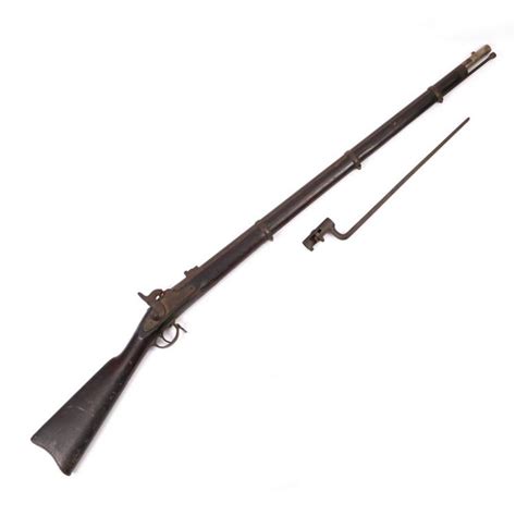 Sold Price Civil War Era Percussion Rifle And Bayonet