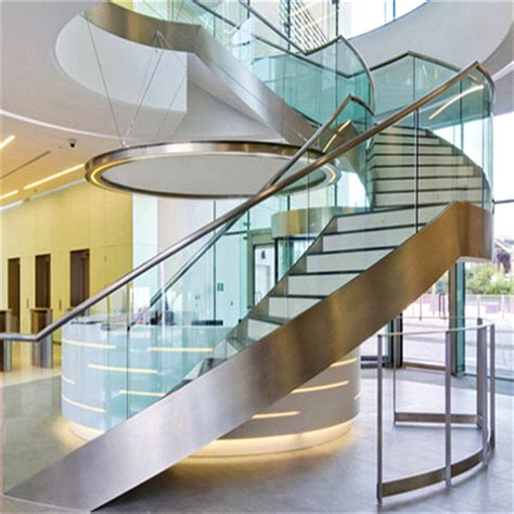 Classic Elegant European Style Stainless Steel Curved Staircase Prima