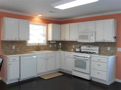 Use a tile backsplash that is same shade as the bisque or. Peachy Keen wall color against Bisque appliances and ivory ...