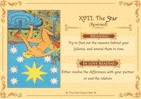 The most common interpretation that your mind may go to is the simplest one. The Star Tarot: Meaning In Upright, Reversed, Love & Other Readings | The Astrology Web