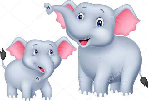 Mother And Baby Elephants Stock Vector Image By ©tigatelu 49594307